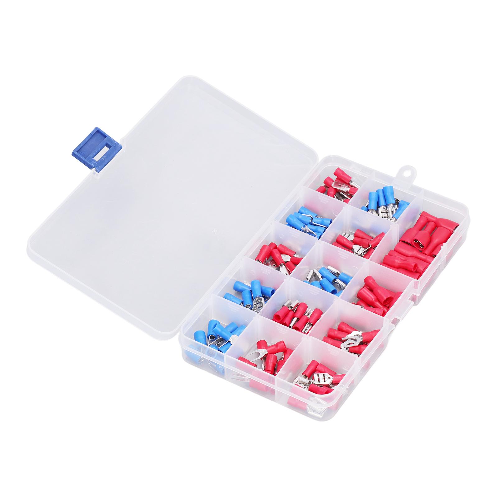 

140Pcs термінали роз єми Асорті Kit ізольовані чоловічий жіночий стиковий електричний обтискний кільце