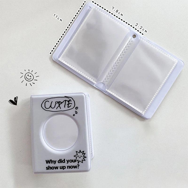 3 Inch Idol Card Binder Photo Album Letter Printed Hollow 40 Pockets Name Card Book Photo Album Card Photocard ID Holder