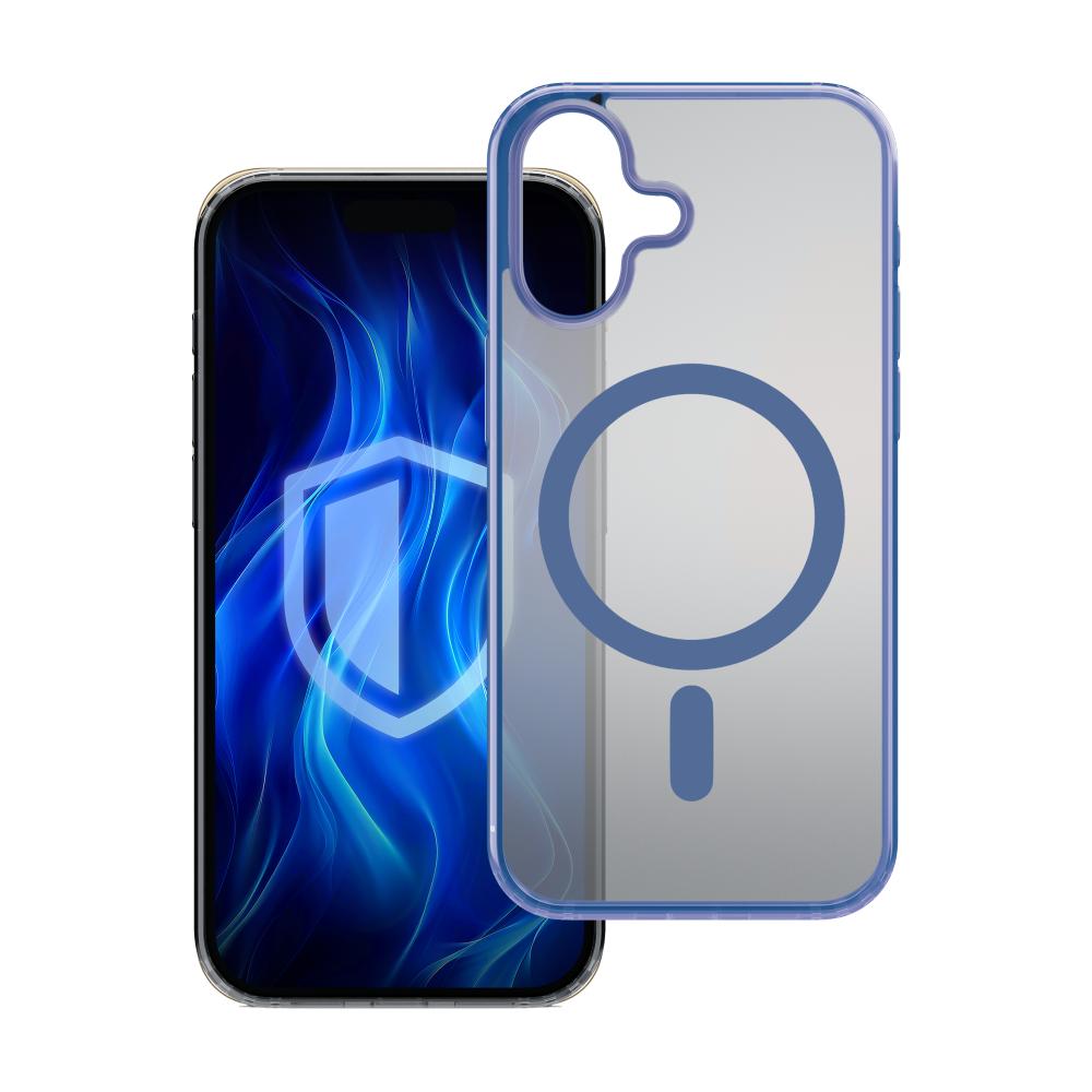 Etui 3Mk Frosty Magcase Do Iphone 16 Plus, Półprzezroczyste Z Niebieskim