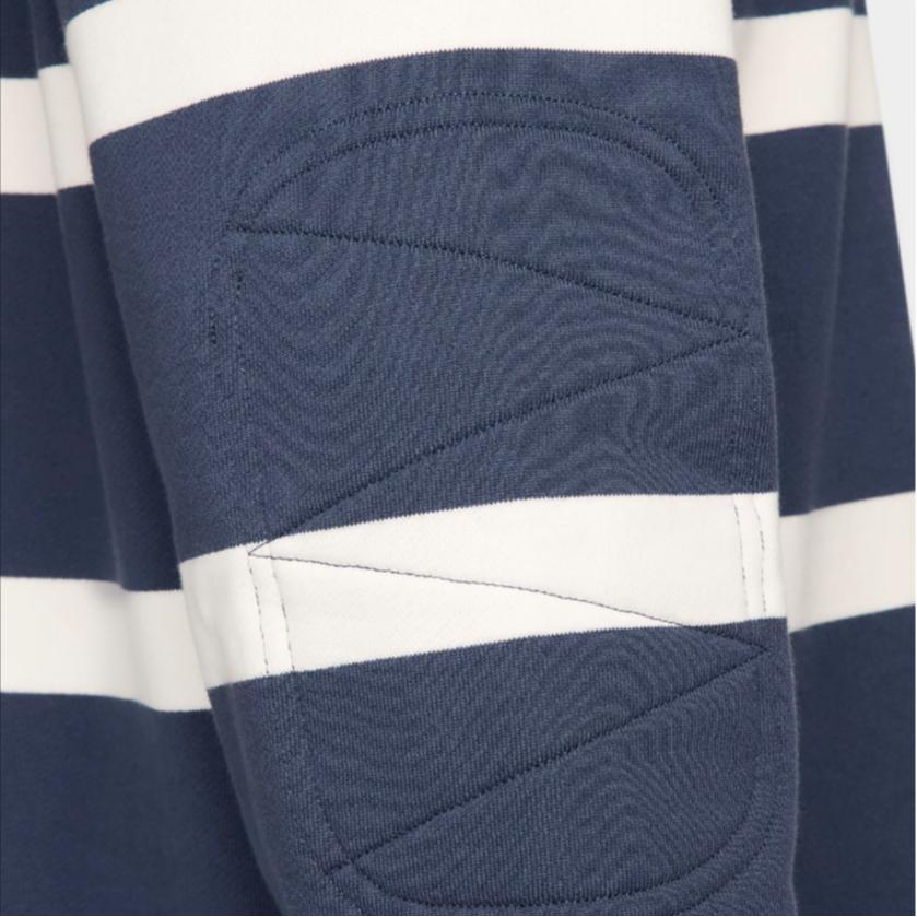 Nike Color-Block Striped Casual Long-Sleeve Polo With Logo Embroidery Men Tops Lightning-Blue FN3123-437