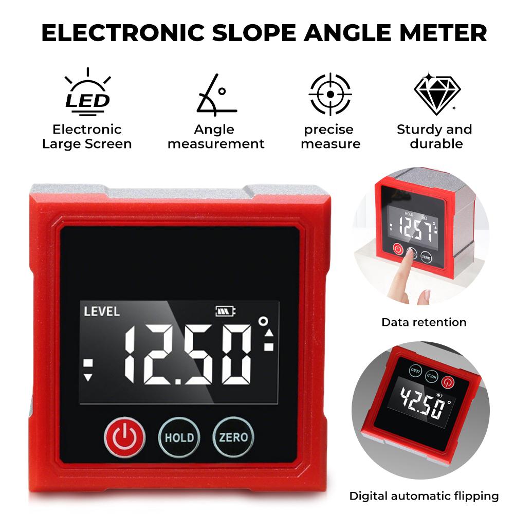 Mini Electronic Digital Protractor Magnetic Laser Inclinometer Professional Digital Display Angle Gauge Rechargable Level Box