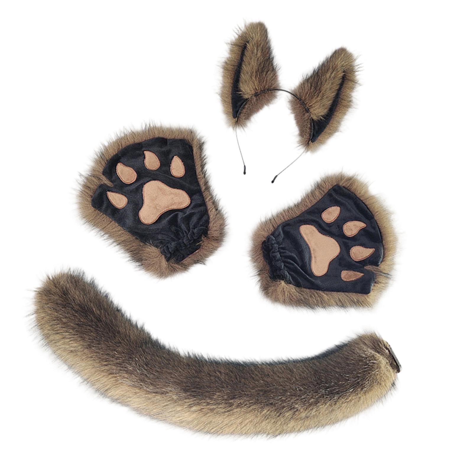 

Furry Animal Ear Headpiece Adjustable Elastic Band Costume For Cosplay Parties Stage Performances And Themed Event разноцветный