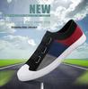 Spring Men's Slip-On Canvas Shoes: Korean Style Color Block, Breathable Casual Low-Top Skate Shoes