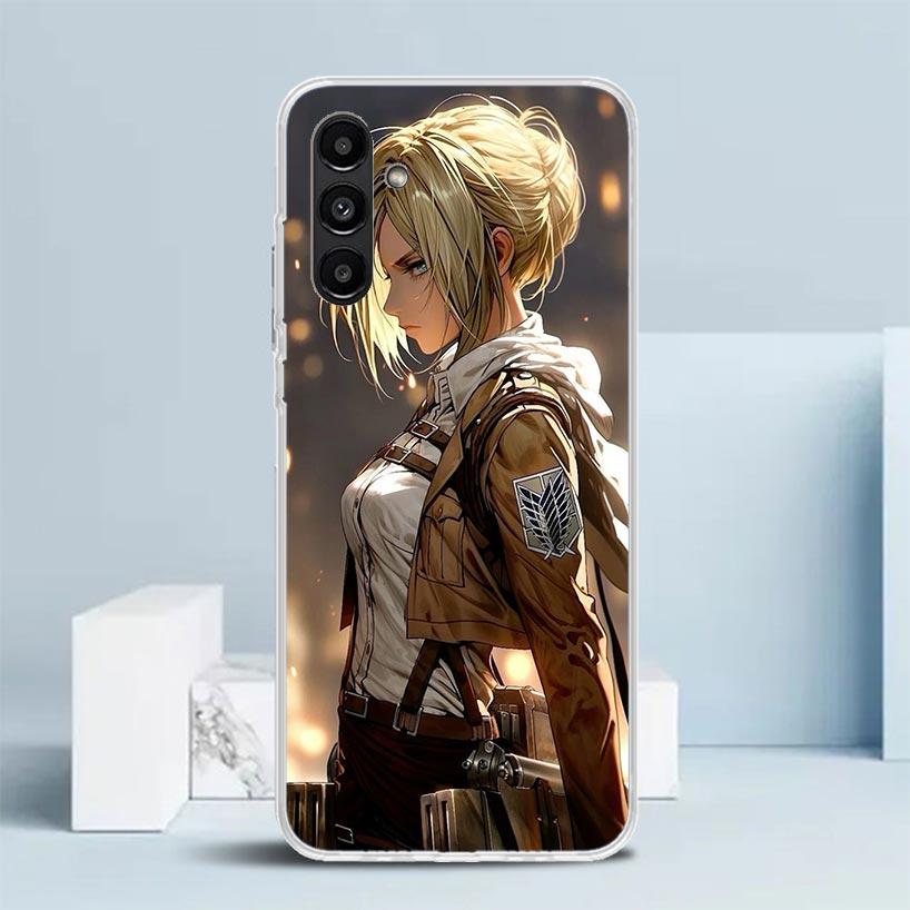 A-Angriff auf die Titanen Annie Mikasa Hülle für Samsung Galaxy A17 A37 A57 A16 A26 A36 A56 A15 A14 A55 Handyhülle A13 A53 A25 A35 A24
