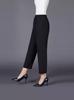 Summer Ice Silk High-Waist Elastic Pants for Middle-Aged and Older Women - Casual, Loose-Fit, Straight, Nine-Point Length