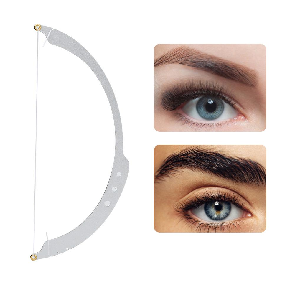 Microblading Line Marker Ruler Eyebrow Tattoo Measuring Tool With 10pcs Thread Lines (Black)