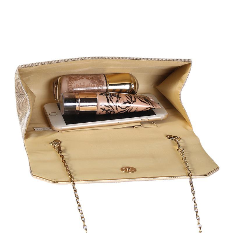 Rhinestone Glitter Evening Clutch: Elegant Square Crossbody Handbag