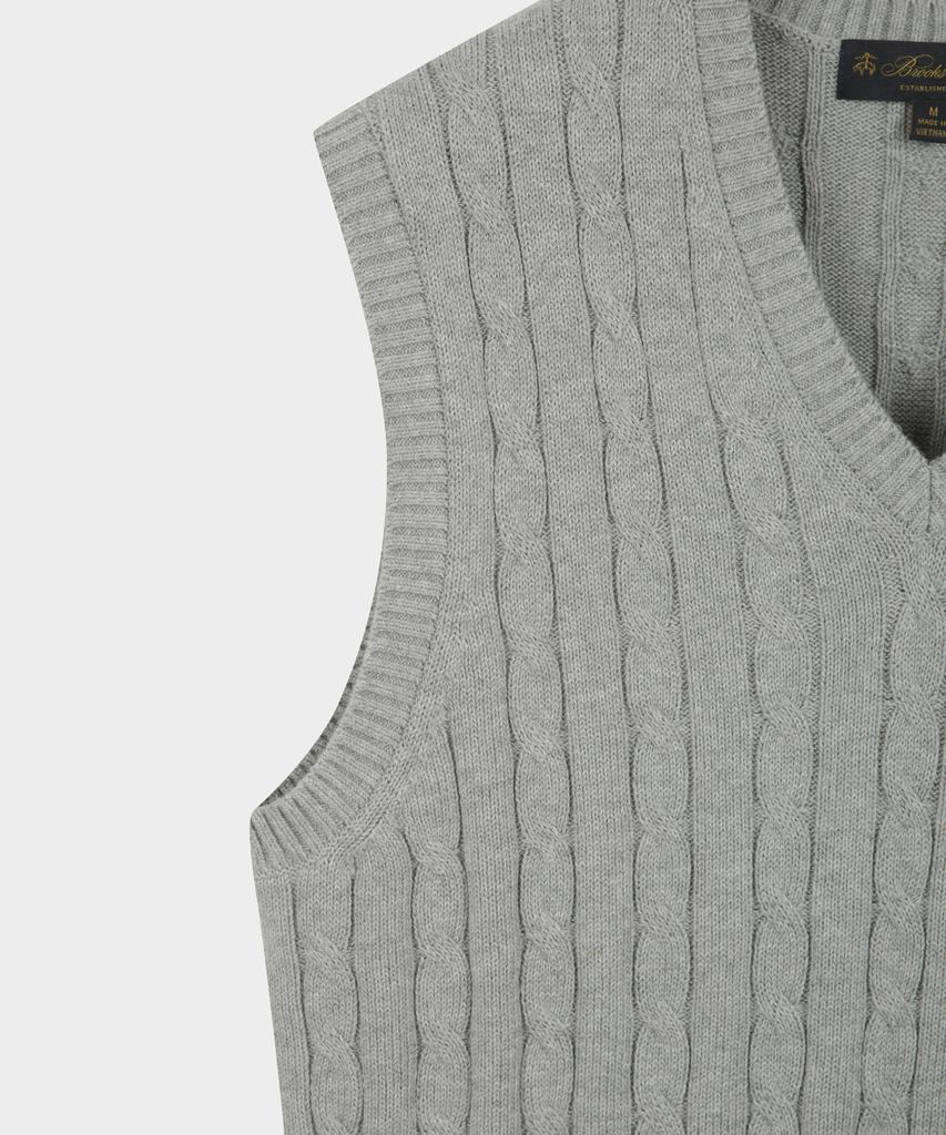 Brooks Brothers Cotton Cable Vest (Grey) (Bbwvmbg105)