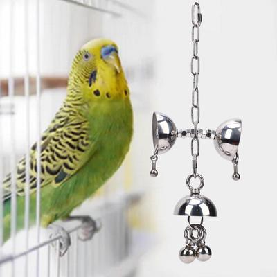   Stainless Steel   Interactive Bird Toy Puzzle for Large  S Cage Hanging Chew Toy  