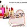 Rose Golden Heart Shape Storage Basket Heart Shaped Metal File Storage Basket  Household Use