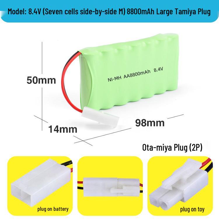 Ni-MH AA Rechargeable Battery Pack for Remote Control Cars: 3.6V To 12V