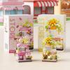 Non-Toxic Double-Storey Street View Mini Shop Micro Particle Building Blocks Kids Toys Diy Building Set Educational Toys Birthday Gifts