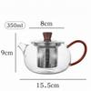 350ml Filterable Heat-resistant Glass Teapot with Tea Strainer Infuser High Borosilicate Glass Puer Tea Pot Kung Fu Tea Set