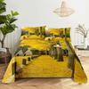 Scene Bed Sheet and Pillowcase Set Bedding Linens Cover Queen King Double Size 220x240 Trees for Bedroom Soft Twin Full Single