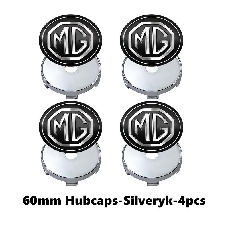 For MG 4pcs 56/60mm Car Wheel Center Hub Cap Rim Cover Stickers Cyberster 3 5 6 7 ZS ES5 ONE HS 4 EV