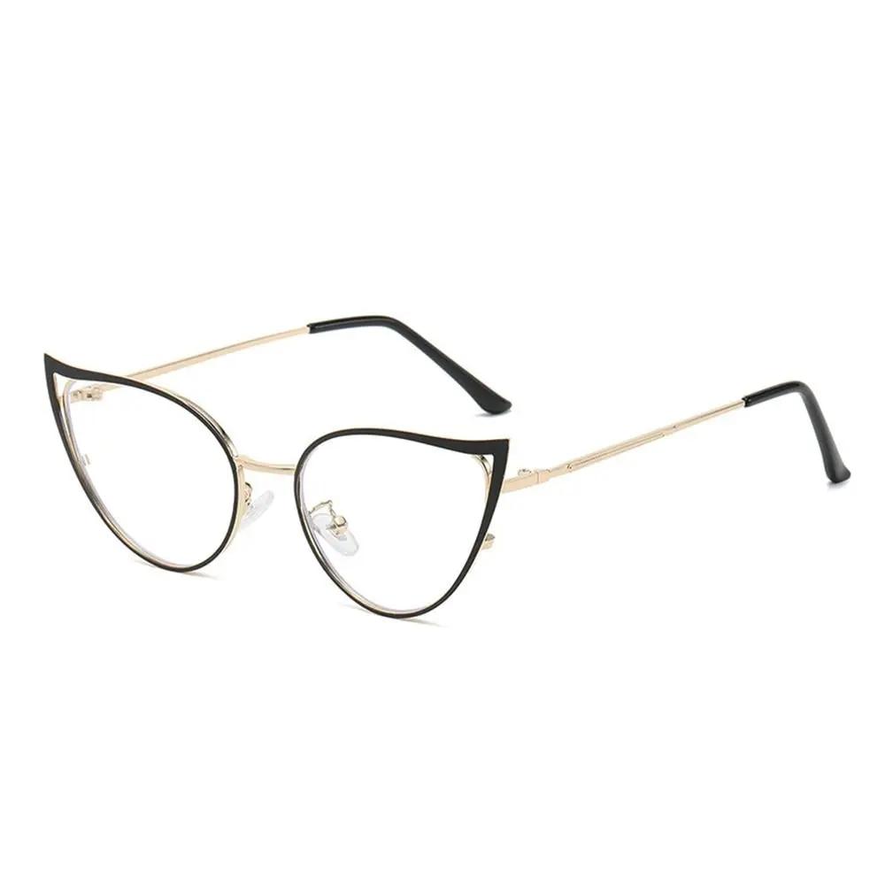 Cat Eye Anti-Blue Light Glasses Women Men Oversized Optical Frame Eye Protection Ultra Light Eyeglasses Office Computer Goggles