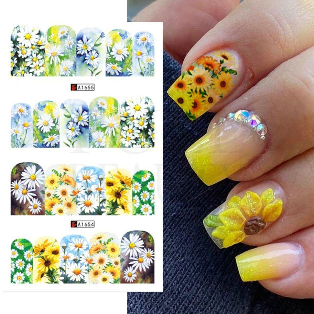 

Маленькие ромашки, цветы сливы, узоры вишни, наклейки для дизайна ногтей своими руками