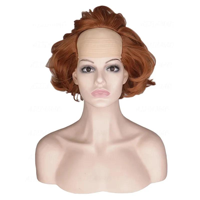 Curly Bald Wig for Old Men Ginger Brown Pennywise It Halloween Cosplay Wigs Fluffy Costume Anime Wig Male