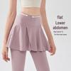Damen High-Waist Yoga-Rockhose - Hüfthebend, schlankmachende Fitnesshose mit Rocksaum zum Laufen und für Sport