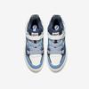 Anta Kids Synthetic Leather Fashion Versatile Non-Slip Wear-Resistant Mid-Top Kids Skate Shoes Kids Sneakers Blue White A12448004-3