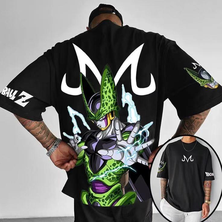 

New Wukong cartoon ins printed Dragon Ball summer trendy brand loose and versatile top handsome short-sleeved T-shirt 4XL