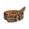 Vintage Leopard Pattern Waist Belt Adjustable Waistband PU Leather Easy to Adjust Sash for Unique Fashion Statement