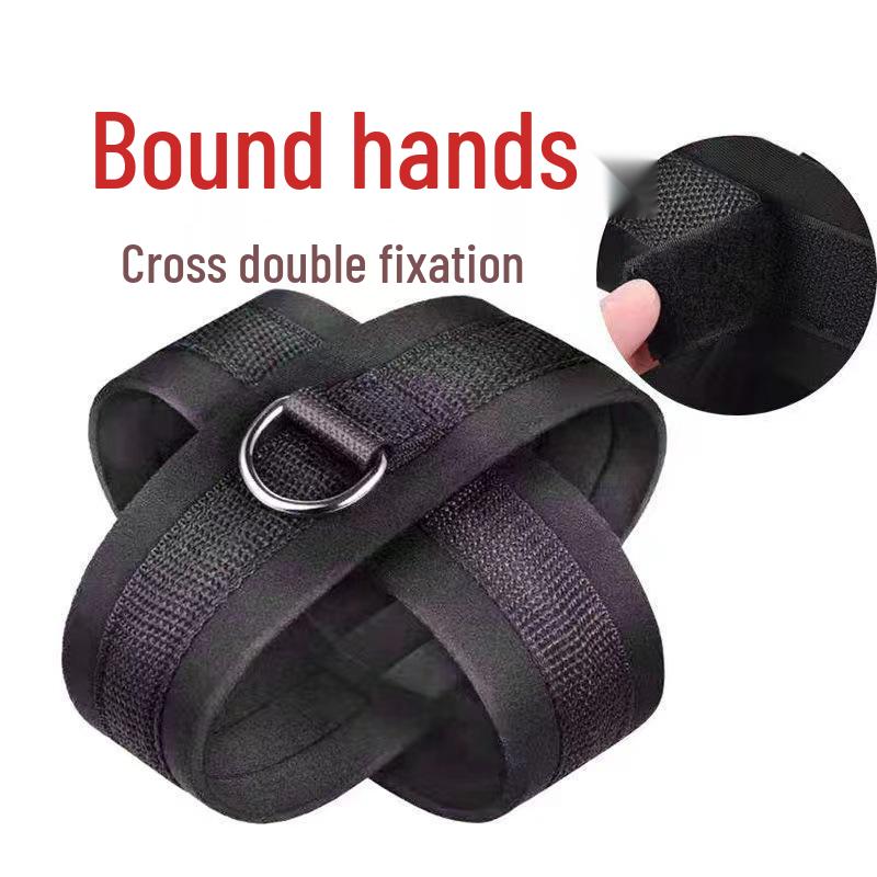 Plüsch Nylon Bondage Kreuz Handschellen - Fesselspielzeug für Erwachsene für Paare