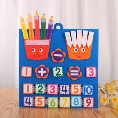 1 Set Kinder Filz Mathe Board mit 45301 Zahlen Operation Symbole Addition Subtraktion