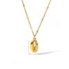 Collana con Ciondolo a Forma di Cuore in Acciaio Inossidabile per Donna con Ciondolo a Stella e Placcatura in Oro