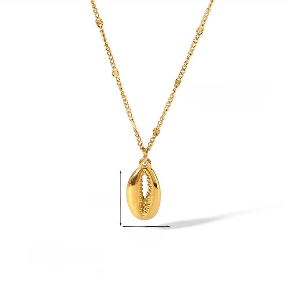 Collana con Ciondolo a Forma di Cuore in Acciaio Inossidabile per Donna con Ciondolo a Stella e Placcatura in Oro