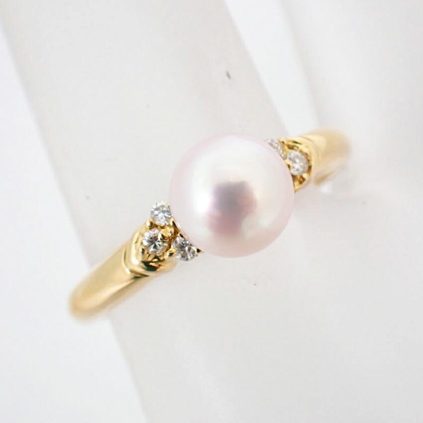 [Used] TASAKI K18 Akoya Pearl Ring/Size 11/j65-3