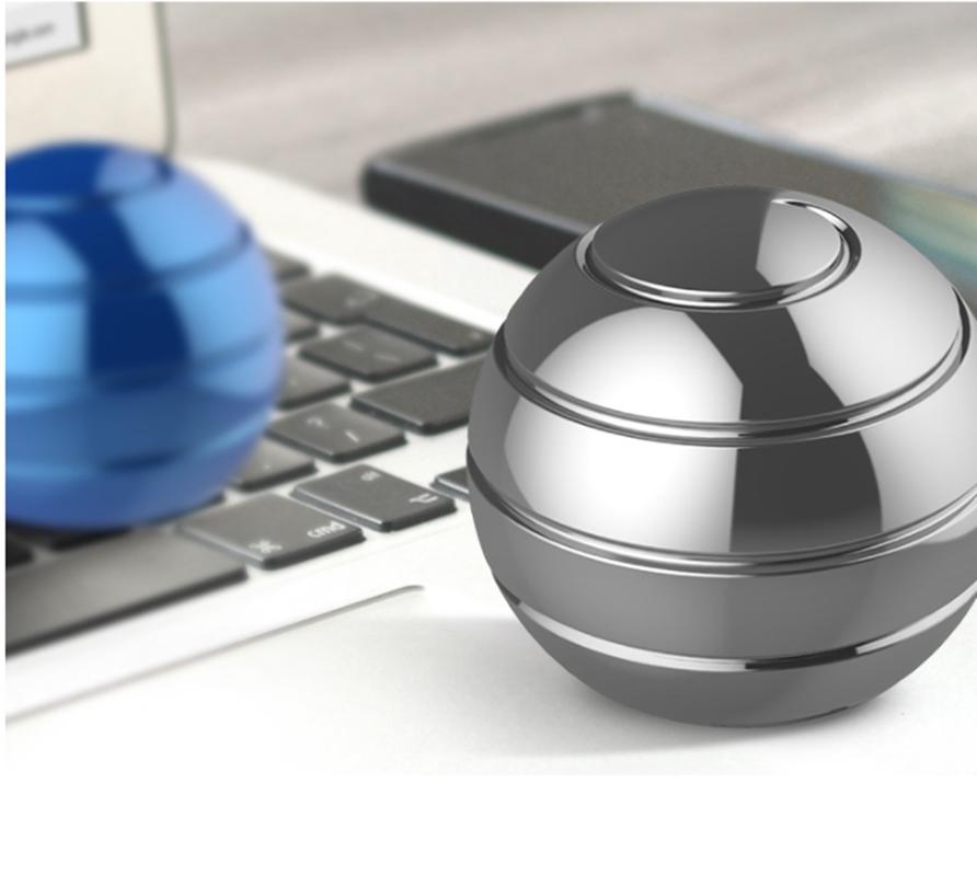 Circular spherical gyroscope desktop decompression fidget rotating office desk lucky interested toy visual finger adult gift