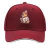 Cute Capybara Strawberry Sweater Holding Bubble Tea Sandwich Baseball Cap Unisex Women Sun Cap Outdoor Workouts Hat