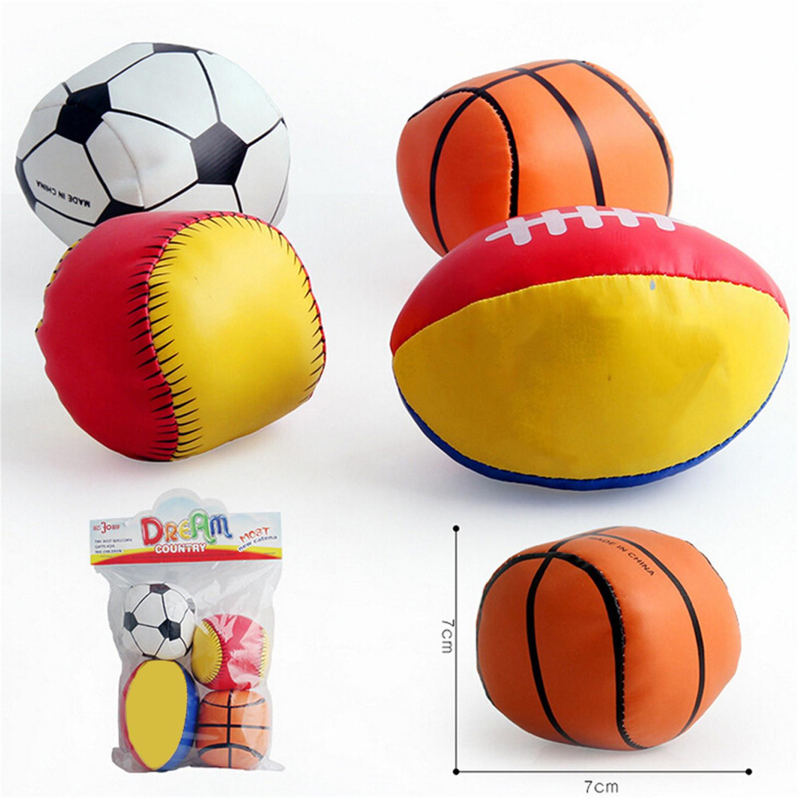 

4PC Baby s Cotton Soft Ball Football Smiling Rugby Squeezed Eduactional Toys