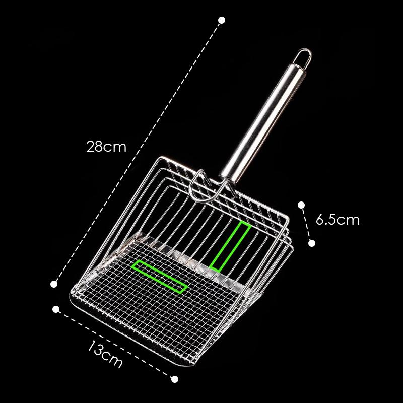 Cat Litter Shovel Portable Wood Handle Stainless Steel Scooper Sifting Kitten Litter Scoop Cat Toilet Cleaning Tool Pet Products