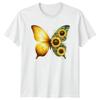Split Butterfly Sunflower Nature Animal Unisex Graphic Tee