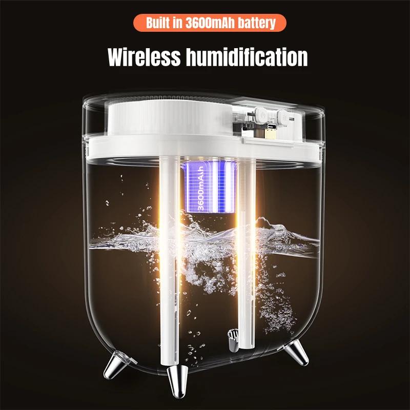 Cute 2025 2025 For Dual Nozzle Room Desktop Fragrance Air Humidifier USB Charging 3600mAh Battery Operated Wireless Diffuser