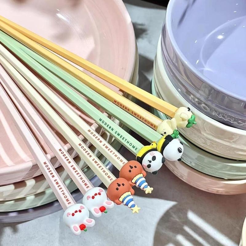 Premium Alloy PVC Chopsticks Feature Nonslip Grip And High Temperatures Resistance For Adults Kids Family Meals