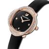 Swarovski 5552421 Crystal  Leather Strap Black Rose Gold Tone Women's Watch