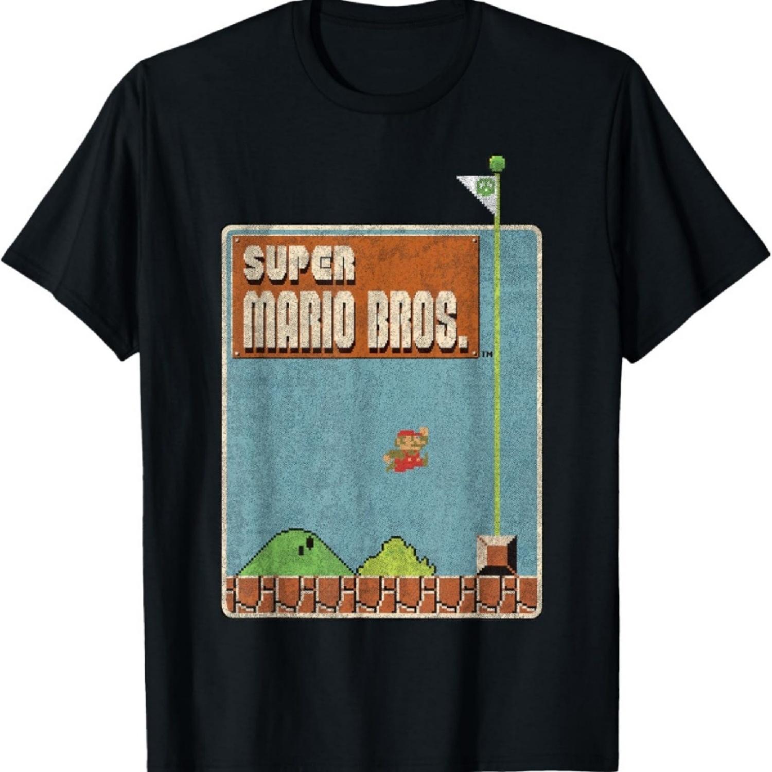 Nintendo Super Mario Bros Скриншот из игры Графическая футболка Футболка S