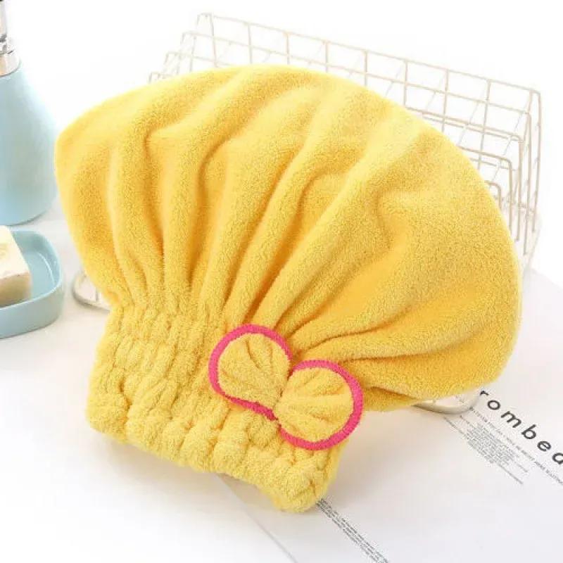 Shower Cap for Women Hair Cap Microfibre Quick Hair Drying Bath Spa Bowknot Wrap Towel Hat Cap for Bath Bathroom Accessories