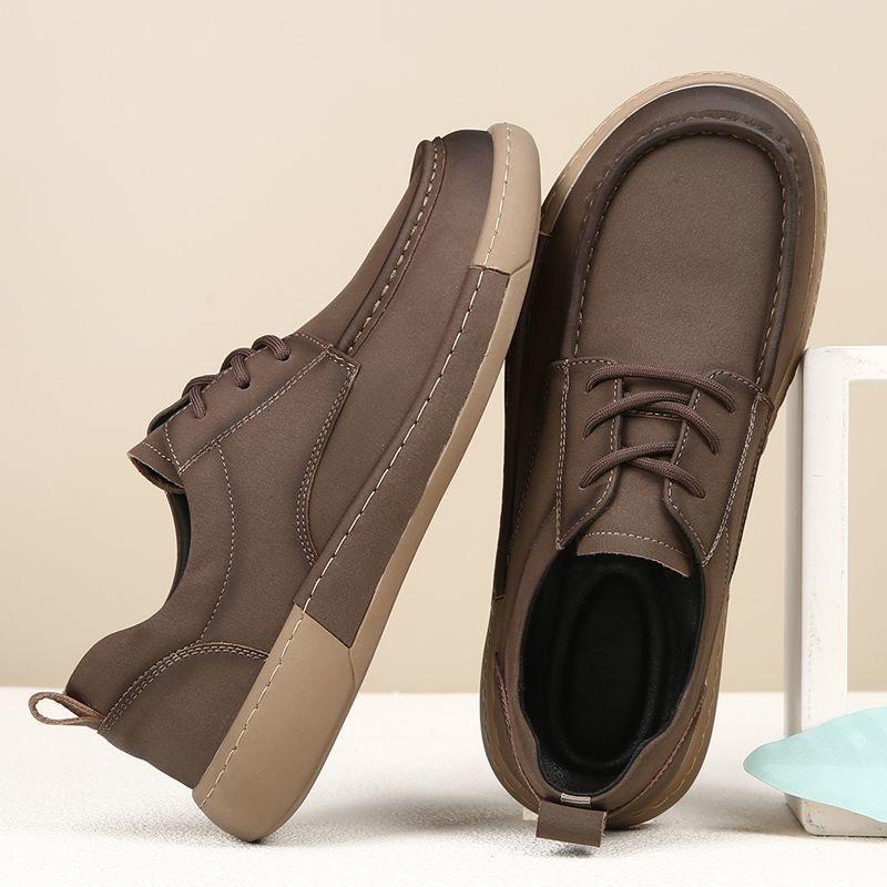 Men's 2025 Spring New Retro Soft-soled Men's Fashion Trend Breathable Casual Leather Shoes