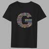 Men's Classic T-shirt Casual O-neck Text Lettern Printing Pattern Series Commuter All-match Breathable Black Shirt