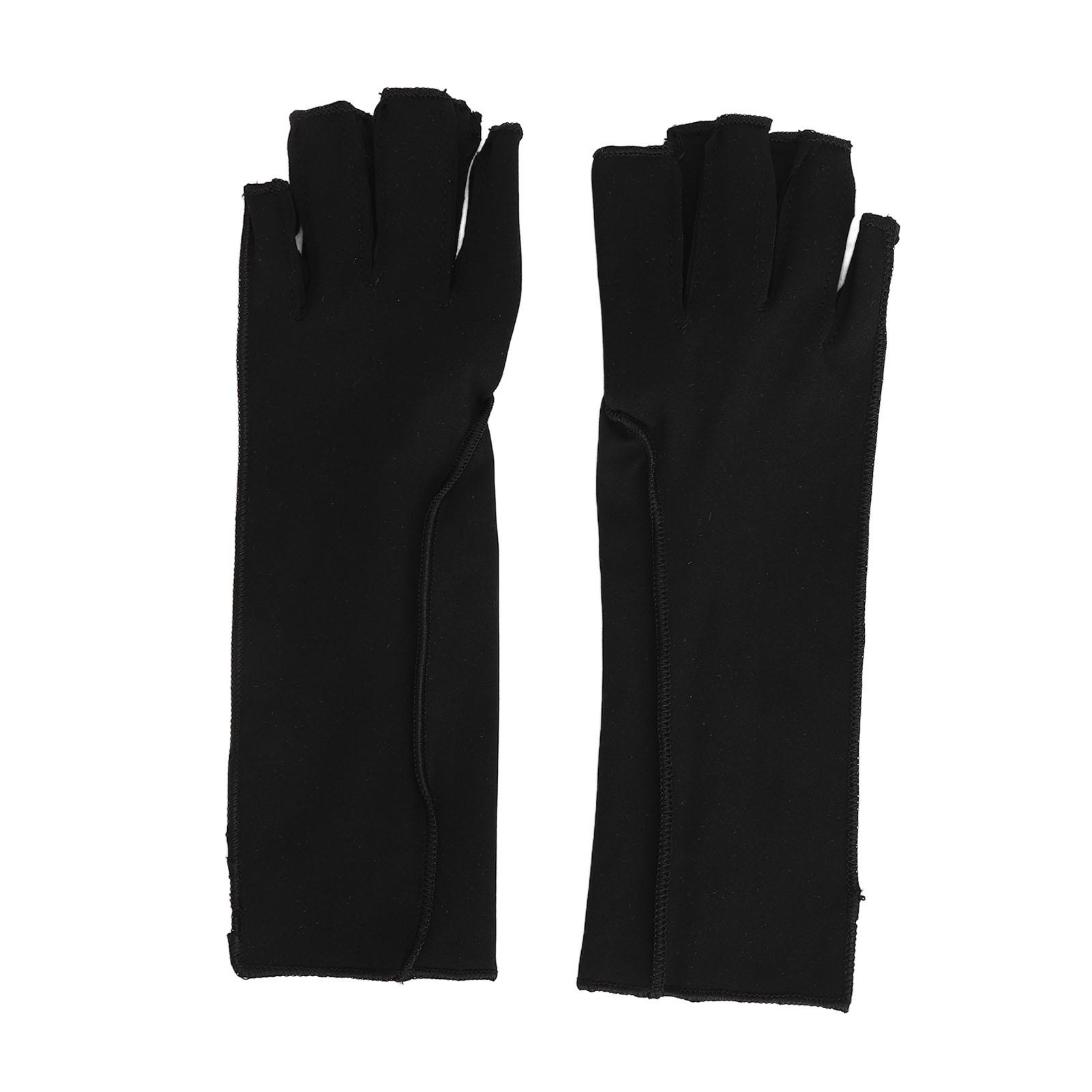 

2pcs Arthritis Compression Hand Gloves Nylon Anti Slip Half Finger Compression Gloves M