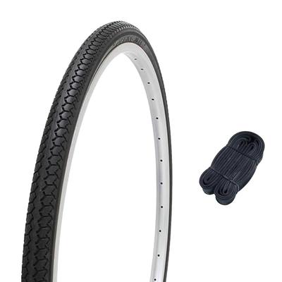 Shinko Bicycle Tire Extra Thick Tube Set DEMING 26 X 1 Black SR078 60157 26-inch 1.5mm L/L 3/8 W/O