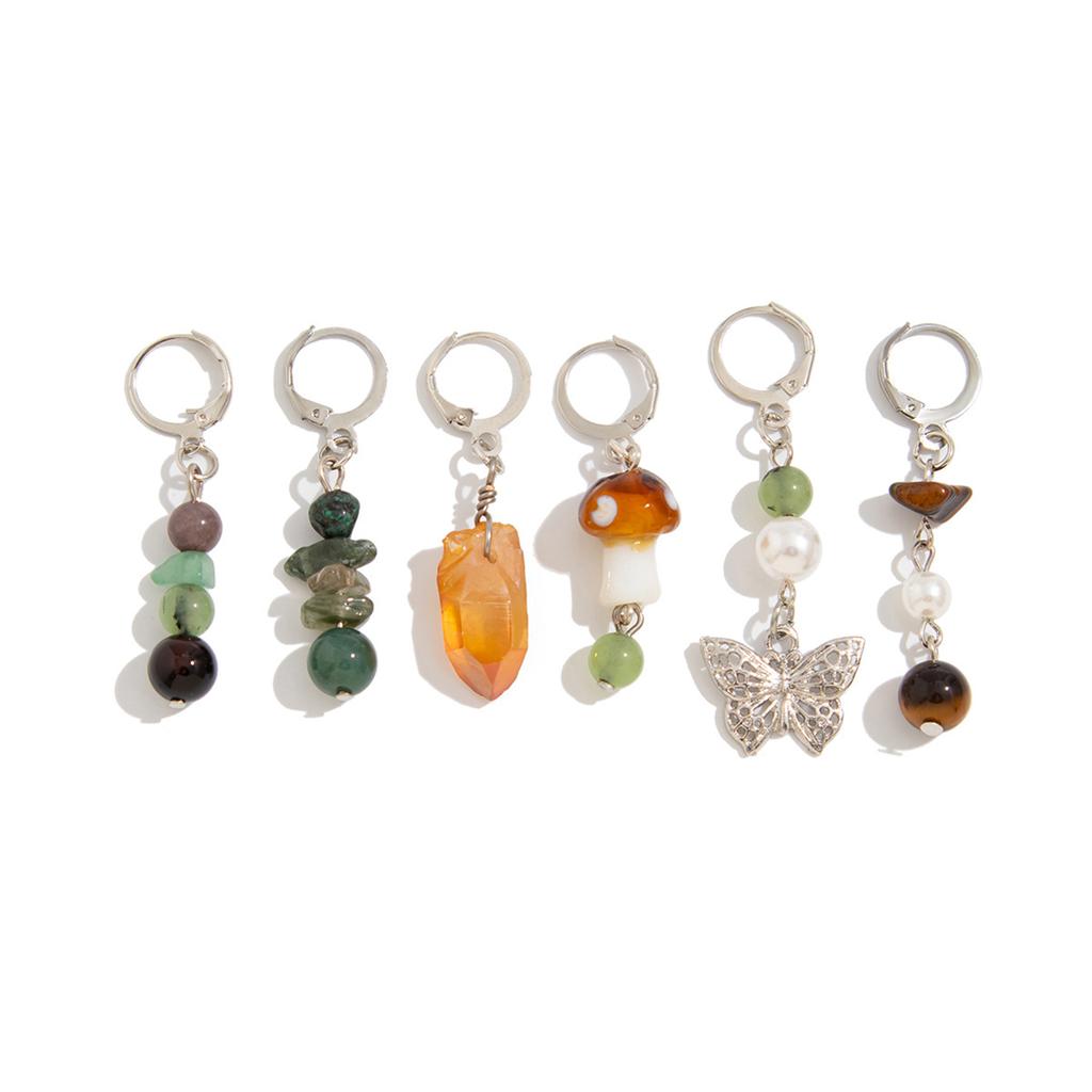 Creative Stone Hair Jewelry Set Crystal Artistic Design Dreadlock Beads For Creative Hairstyling