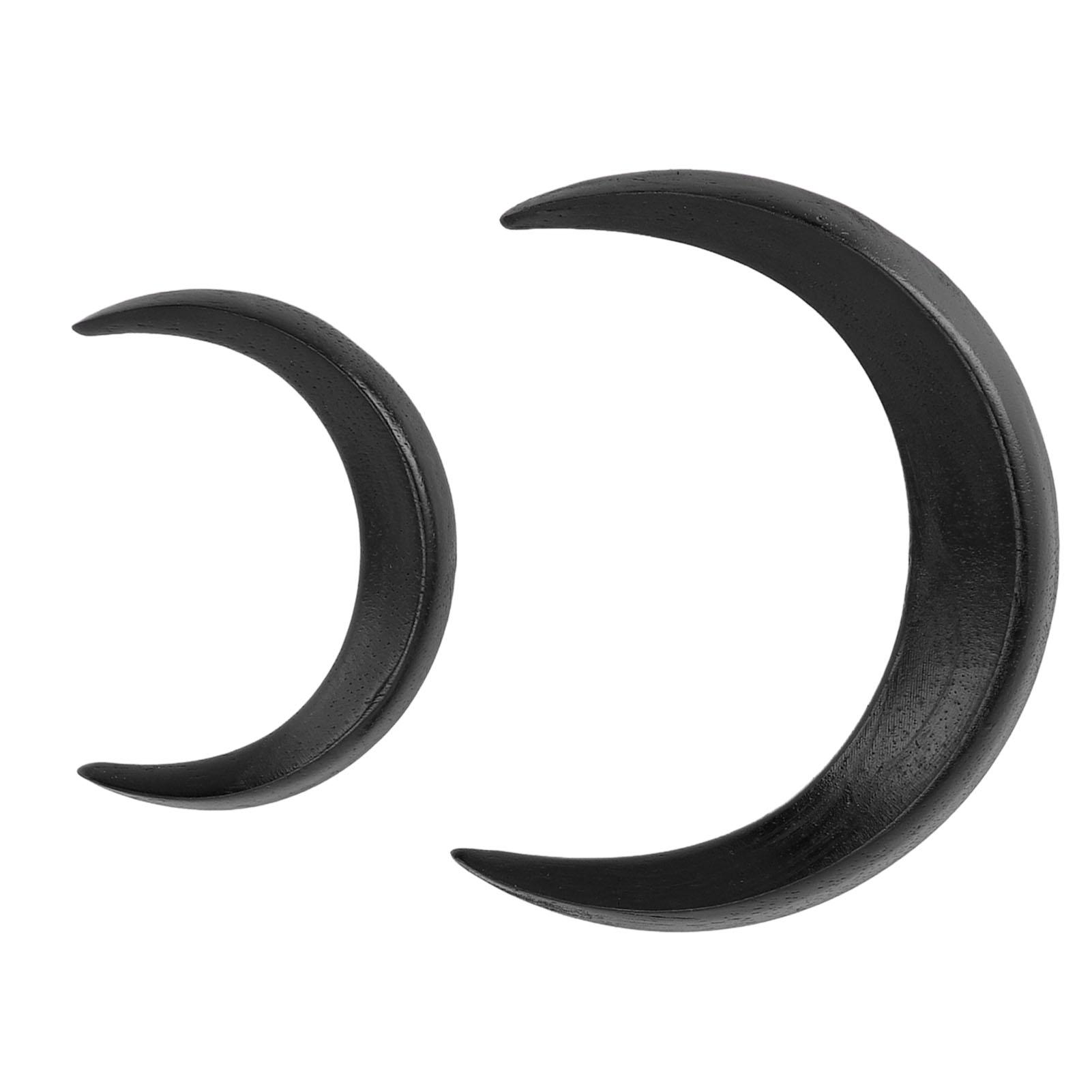 

2pcs Moon Hair Fork for Women Carved Lightweight Wooden Moon Hair Stick Hairpin Accessories 2 Sizes