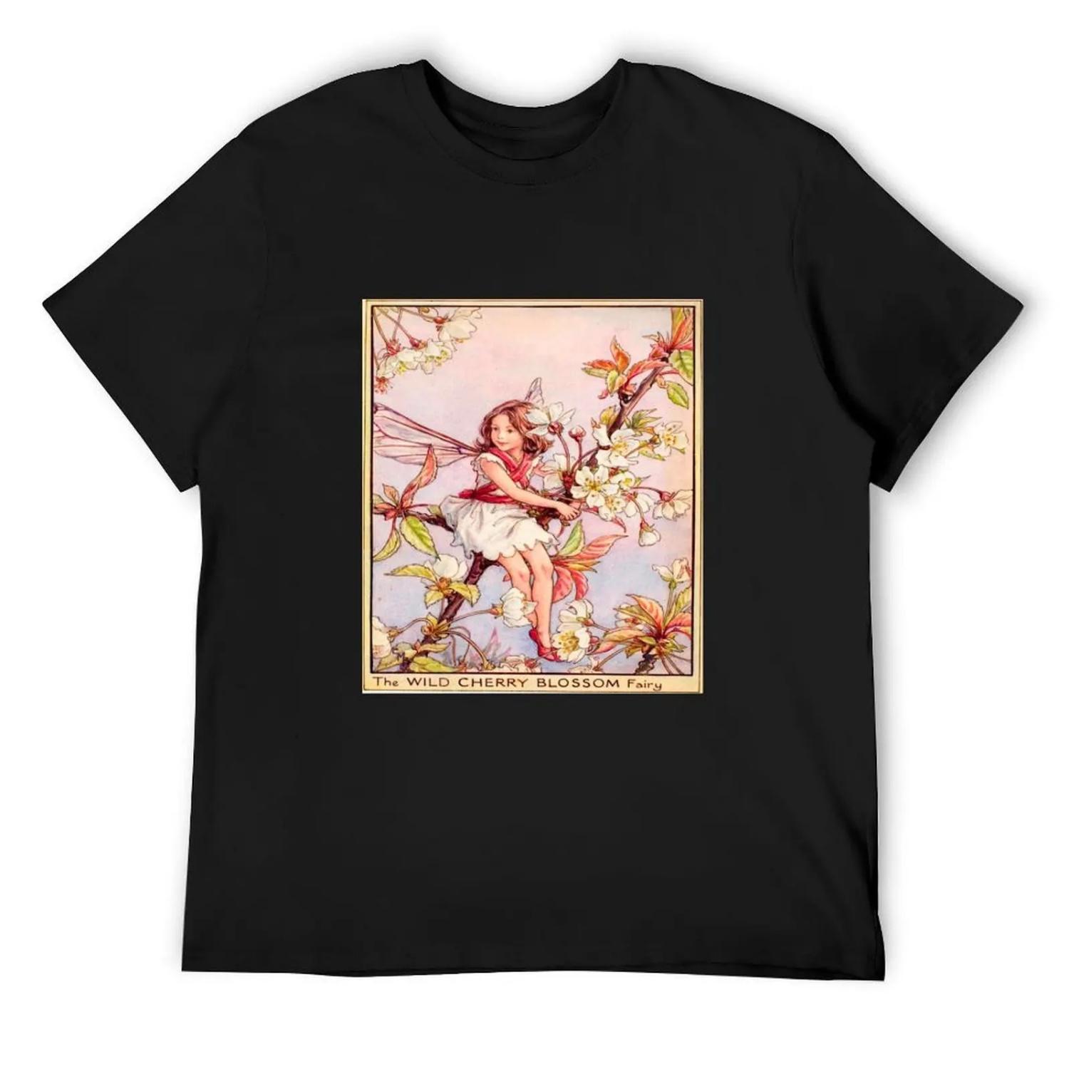 Cicely Mary Barker The Wild Cherry Blossom Fairy T-Shirt korean fashion plus sizes topping boys animal print men tshirt S