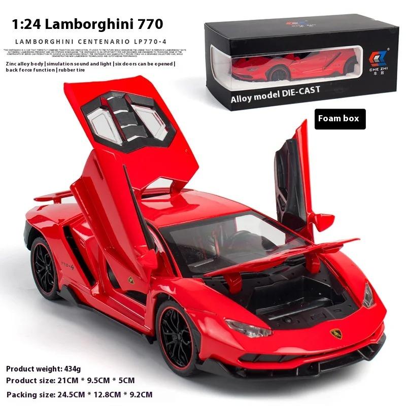 1/24 Lamborghini LP770-4 Supermuskuløs Sportsbil Legeringsmetall Støpt Bilmodell Samling av Hobby Dekorative Ornamenter Gave