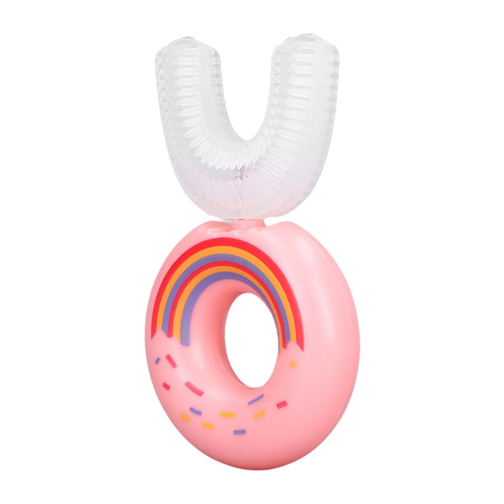 Dětský zubní kartáček ve tvaru U Dětský Roztomilý Kreslený Domácí Cestovní Přenosný Silikonová Hlava Čištění